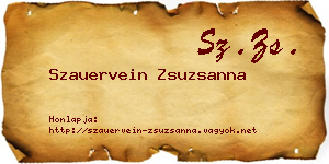 Szauervein Zsuzsanna névjegykártya