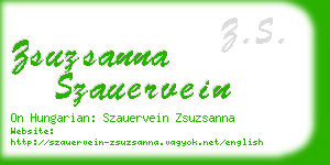 zsuzsanna szauervein business card